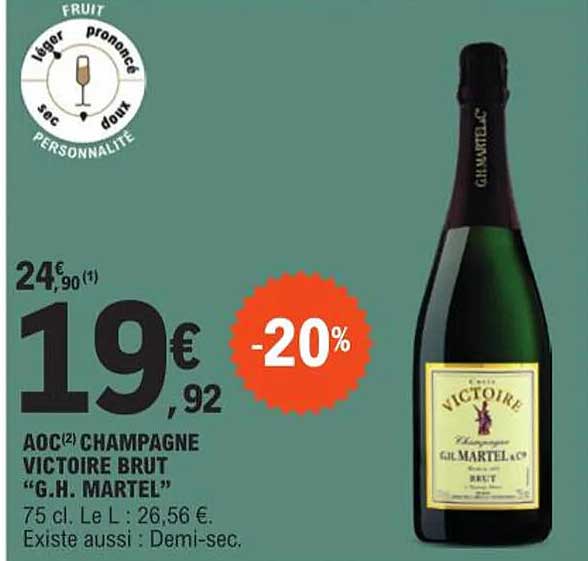 aoc champagne victoire brut "g.h. martel"