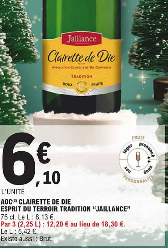 aoc clairette de die esprit de terroir tradition "jaillance"