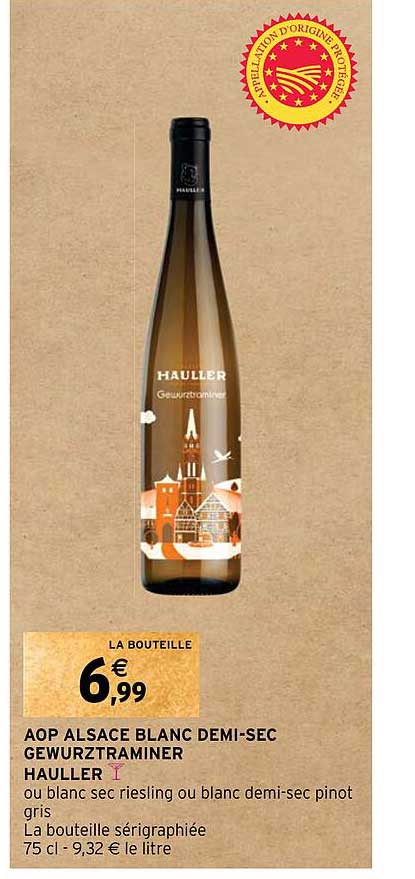 aop alsace blanc demi-sec gewurztraminer hauller