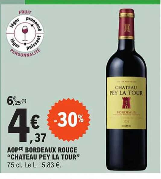 aop bordeaux rouge "château pey la tour"