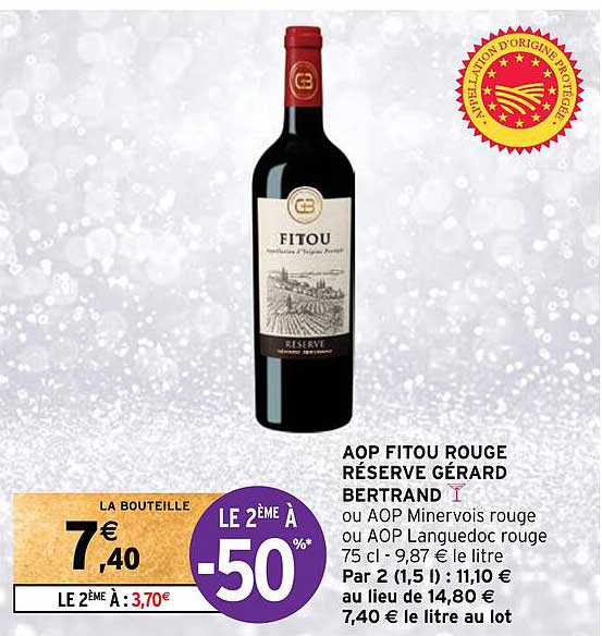aop fitou rouge réserve gérard bertrand