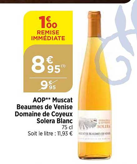 aop muscat beaumes de venise domaine de coyeux solera blanc