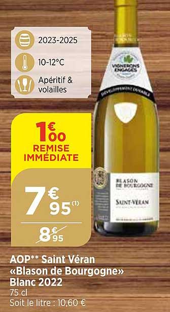 aop saint véran «blason de bourgogne» blanc 2022