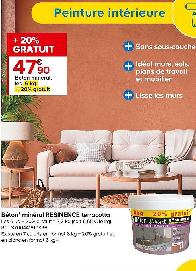 béton minéral resinence terracotta