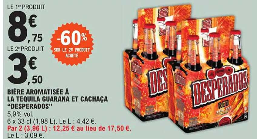 bière aromatisée à la tequila guarana et cachaça "desperados"