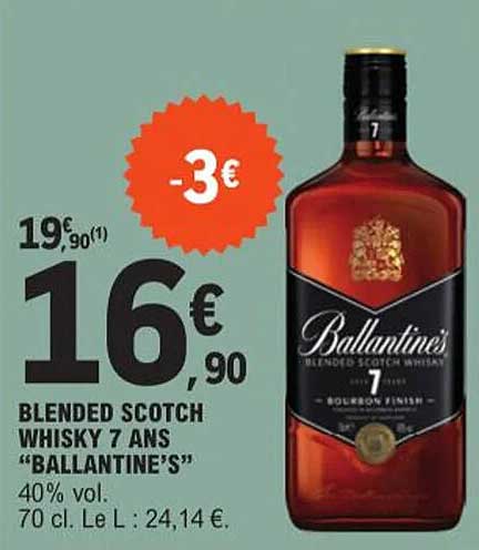 blended scotch whisky 7 ans "ballantine's"