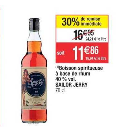 boisson spiritueuse à base de rhum 40% vol. sailor jerry