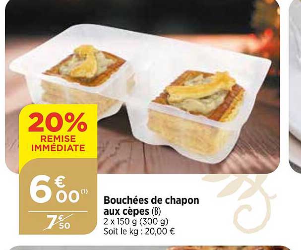 bouchées de chapon aux cèpes