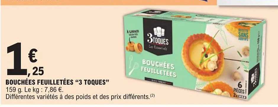 bouchées feuilletées "3 toques"