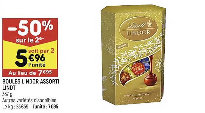 boules lindor assorti lindt