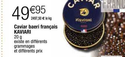 caviar baeri français kaviari
