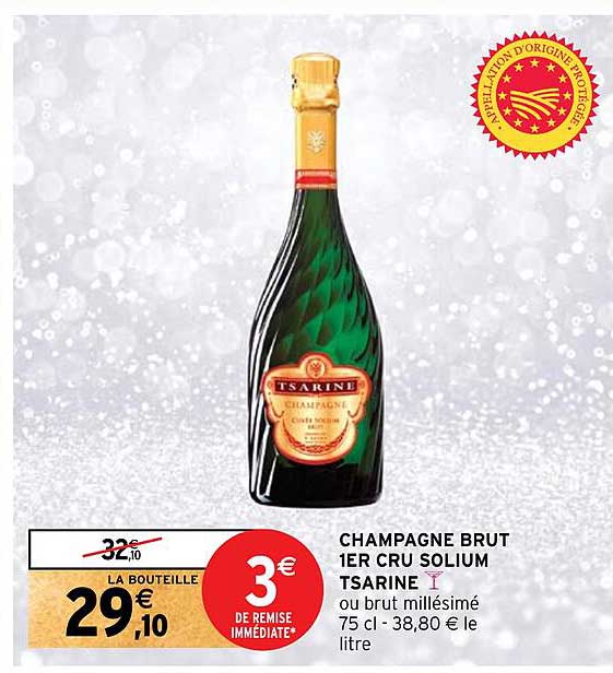 champagne brut 1er cru solium tsarine