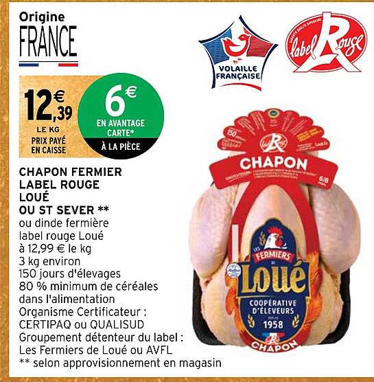 chapon fermier label rouge loué ou st sever