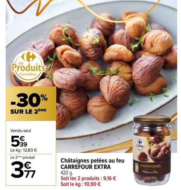 Châtaignes Pelées Au Feu Carrefour Extra