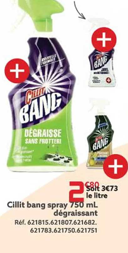cillit bang spray 750 ml dégraissant