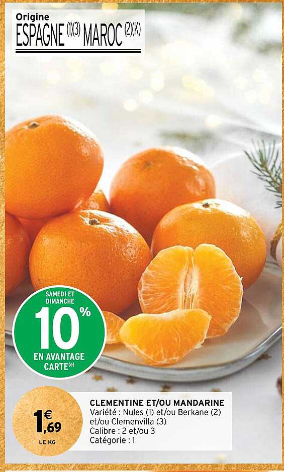 clémentine et/ou mandarine