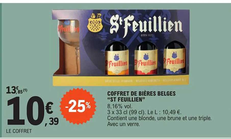 coffret de bières belges "st feuillien"