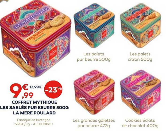 coffret mythique les sablés pur beurre 500 g la mère poulard