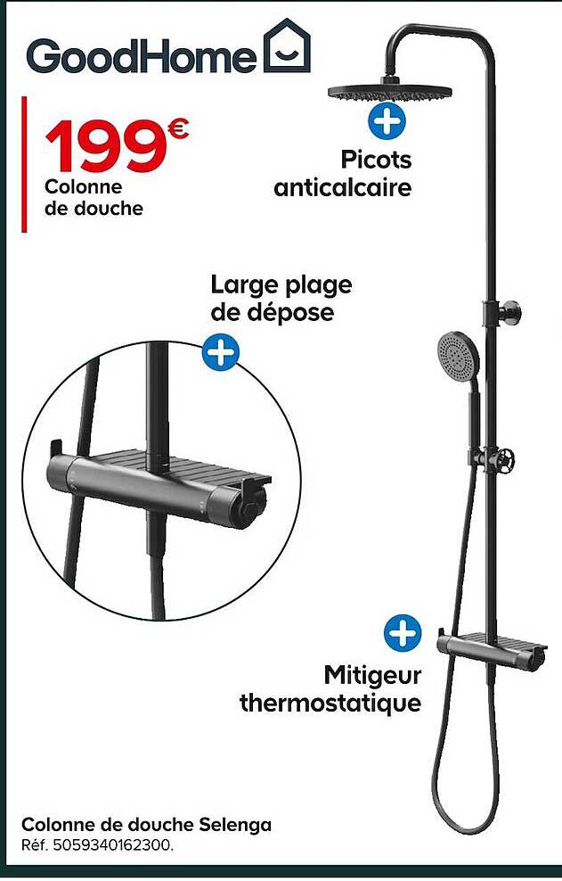 colonne de douche selenga goodhome