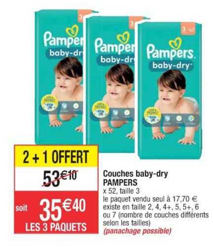couches baby-dry pampers