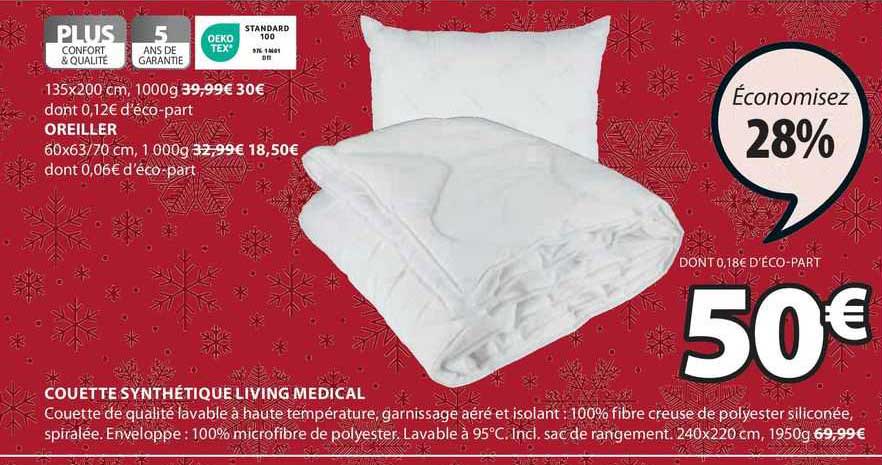 Couette Synthétique Living Medical