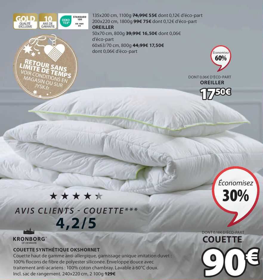 Couette Synthétique Okshornet Kronborg