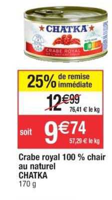 Crabe Royal 100% Chair Au Naturel Chatka