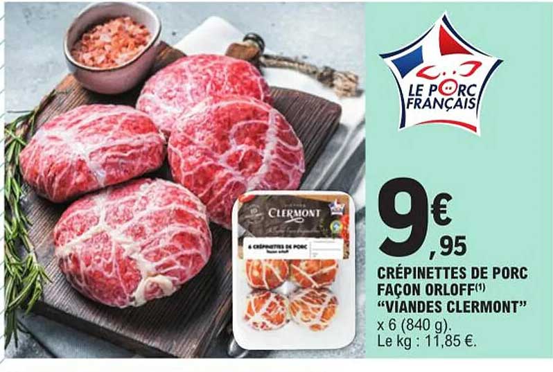 crépinettes de porc façon orloff "viandes clermont"