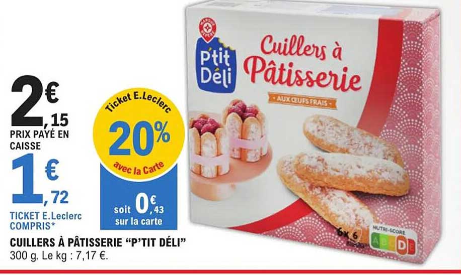 cuillers à pâtisserie "p'tit déli"