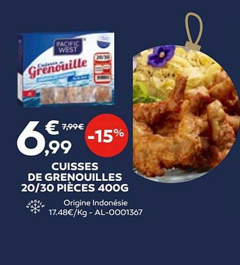 cuisses de grenouilles 20/30 pièces 400 g