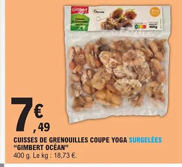cuisses de grenouilles coupe yoga surgelées "gimber océan"