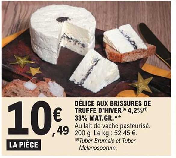 délice aux brissures de truffe d'hiver 4,2% 33% mat. gr.