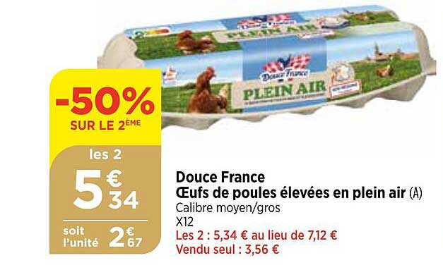 douce france œufs de poules élevées en plein air