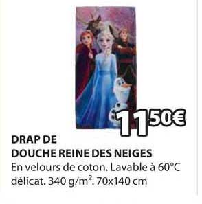 drap de douche reine des neiges