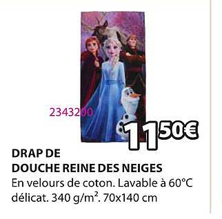 drap de douche reine des neiges