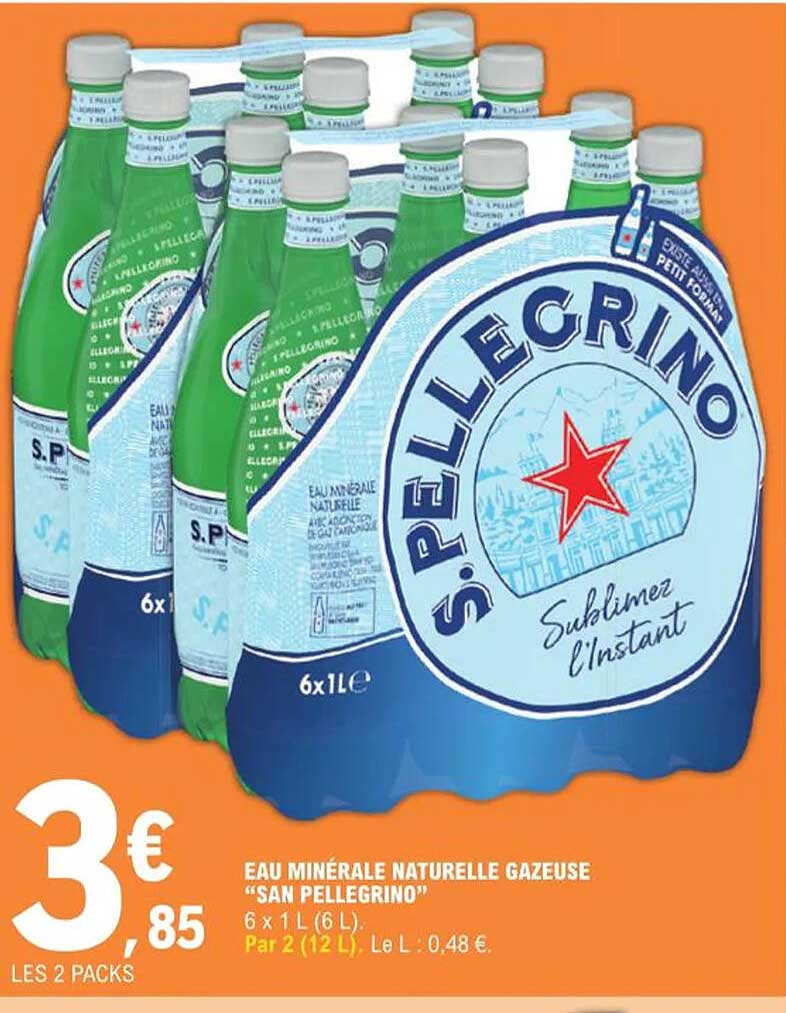 Eau Minérale Naturelle Gazeuse "san Pellegrino"