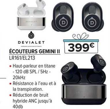 écouteurs gemini II devialet