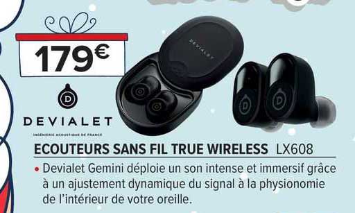 écouteurs sans fil true wireless devialet
