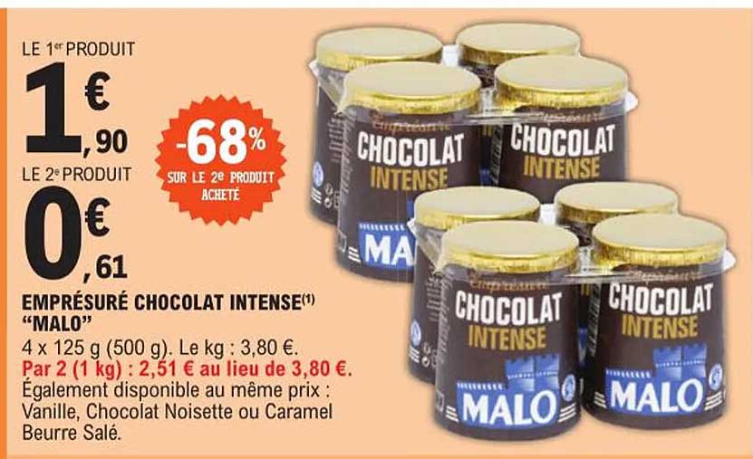 Emprésuré Chocolat Intense "malo"