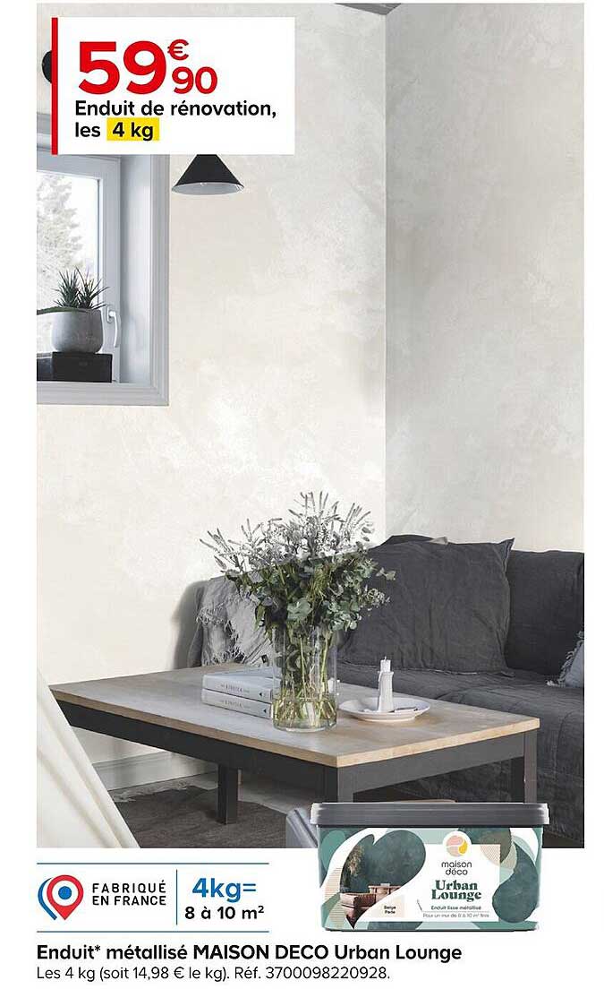 Enduit De Rénovation Métallisé Maison Déco Urban Lounge