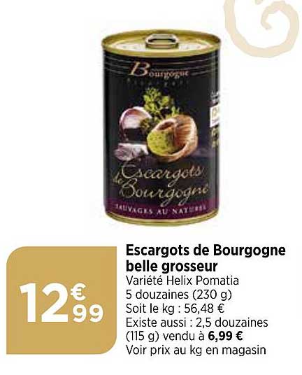 escargots de bourgogne belle grosseur
