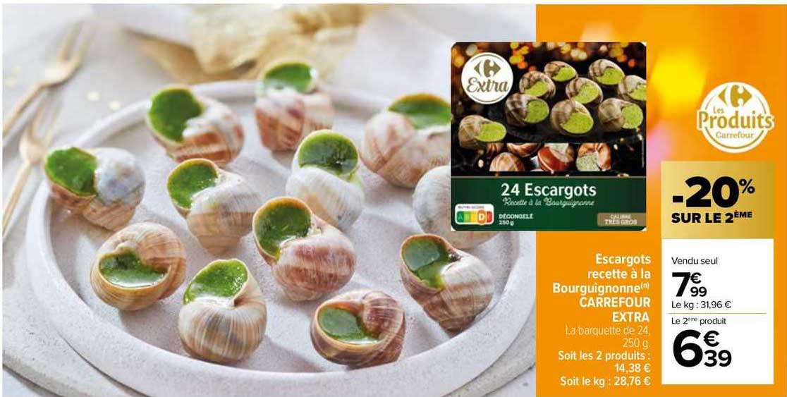 escargots recette à la bourguignonne carrefour extra