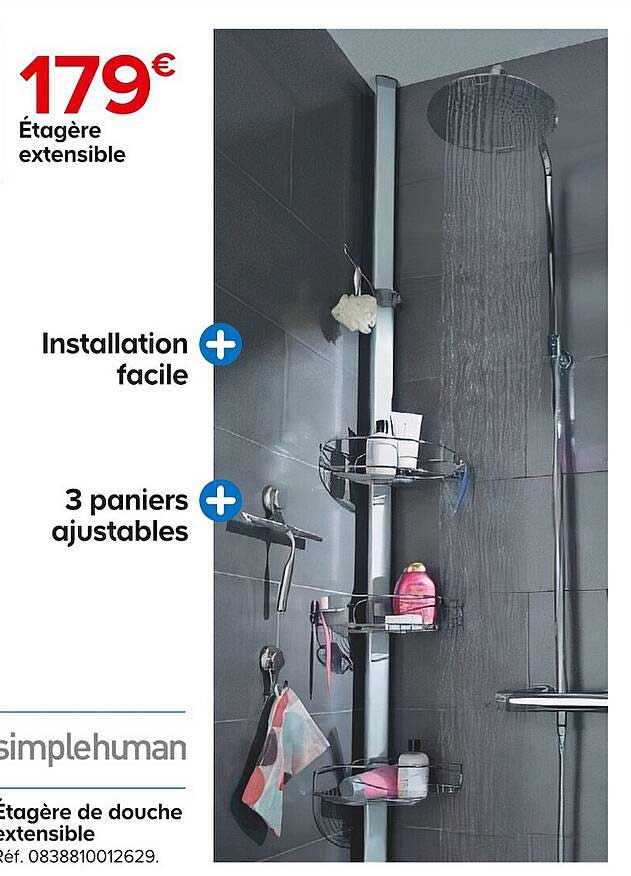 étagère De Douche Extensible Simplehuman