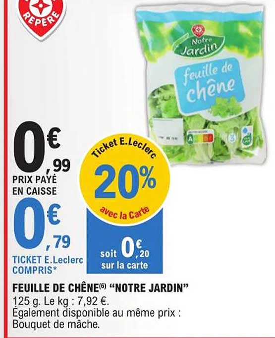 feuille de chêne "notre jardin"