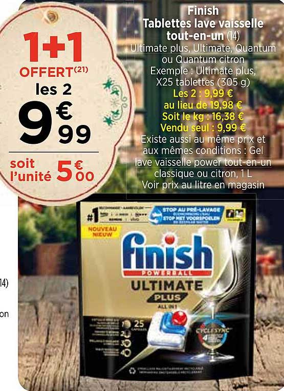 finish tablettes lave vaisselle tout-en-un