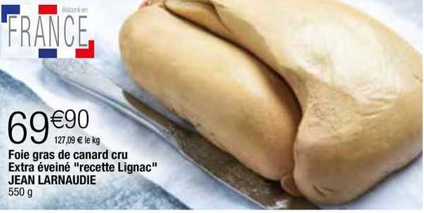 foie gras de canard cru extra éveiné "recette lignac" jean larnaudie