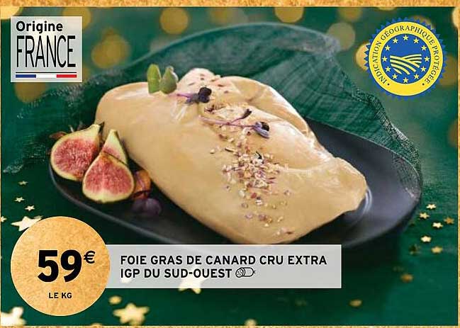 foie gras de canard cru extra igp du sud-ouest