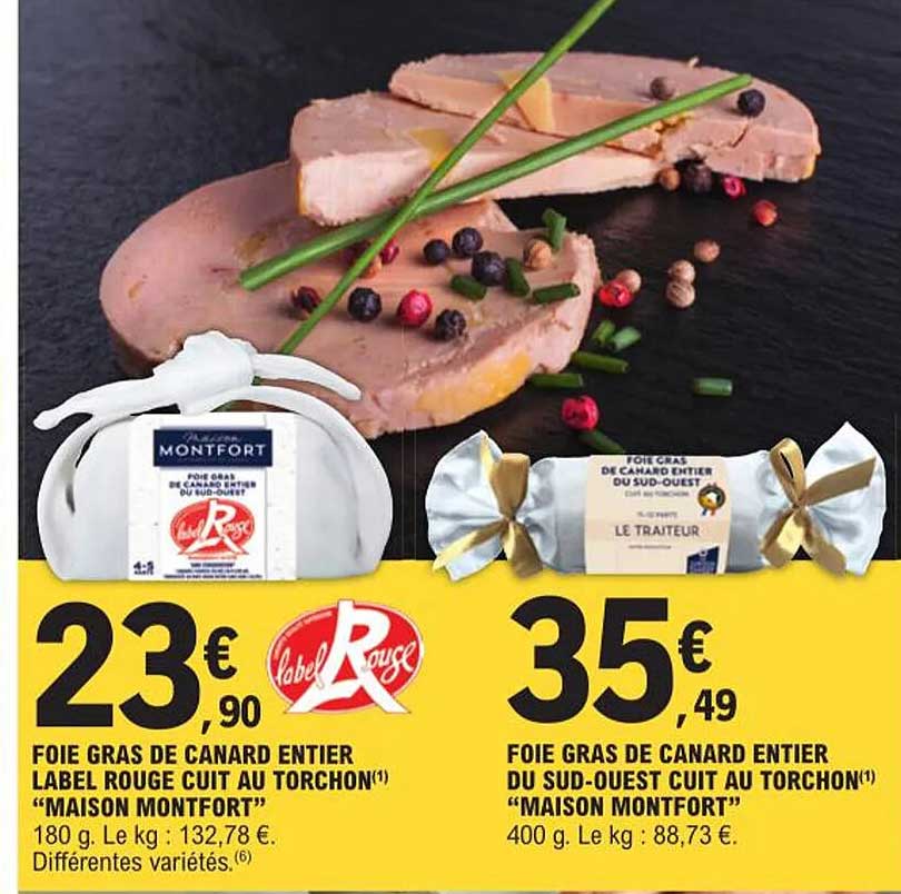foie gras de canard entier label rouge cuit au torchon "maison montfort", foie gras de canard entier du sud-ouest cuit au torchon "maison montfort"