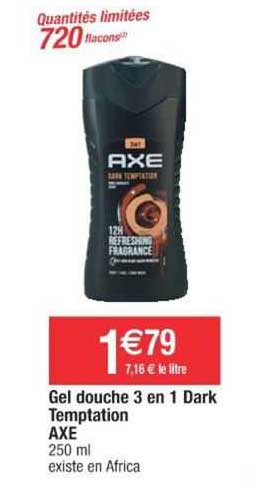 gel douche 3 en 1 dark temptation axe