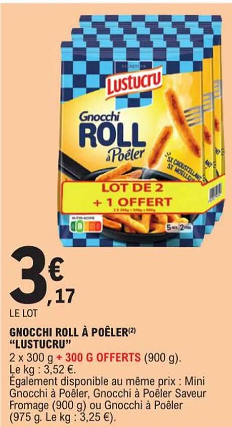 gnocchi roll à poêler "lustucru"